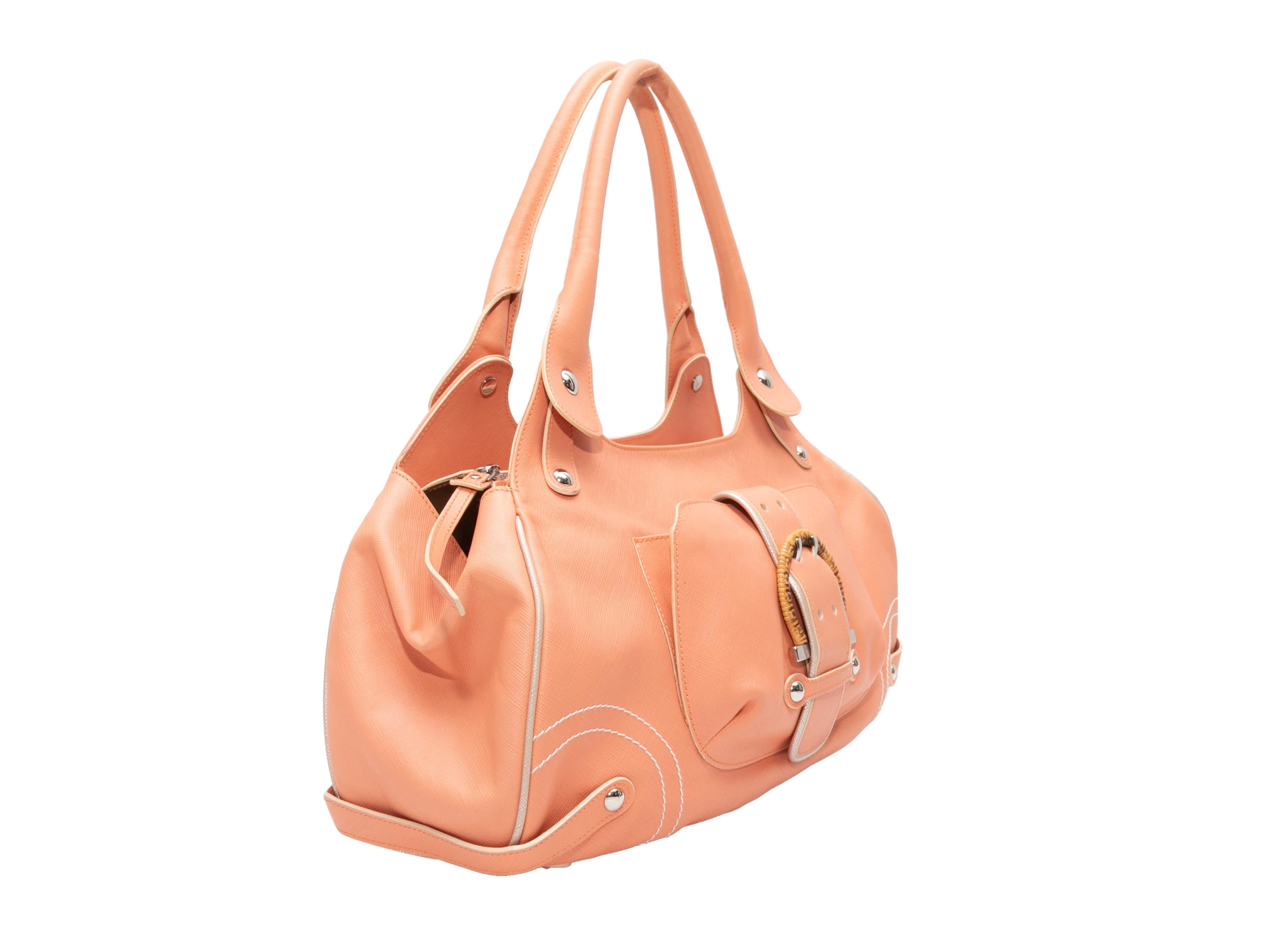 Peach Salvatore Ferragamo Shoulder Bag In Good Condition For Sale In New York, NY