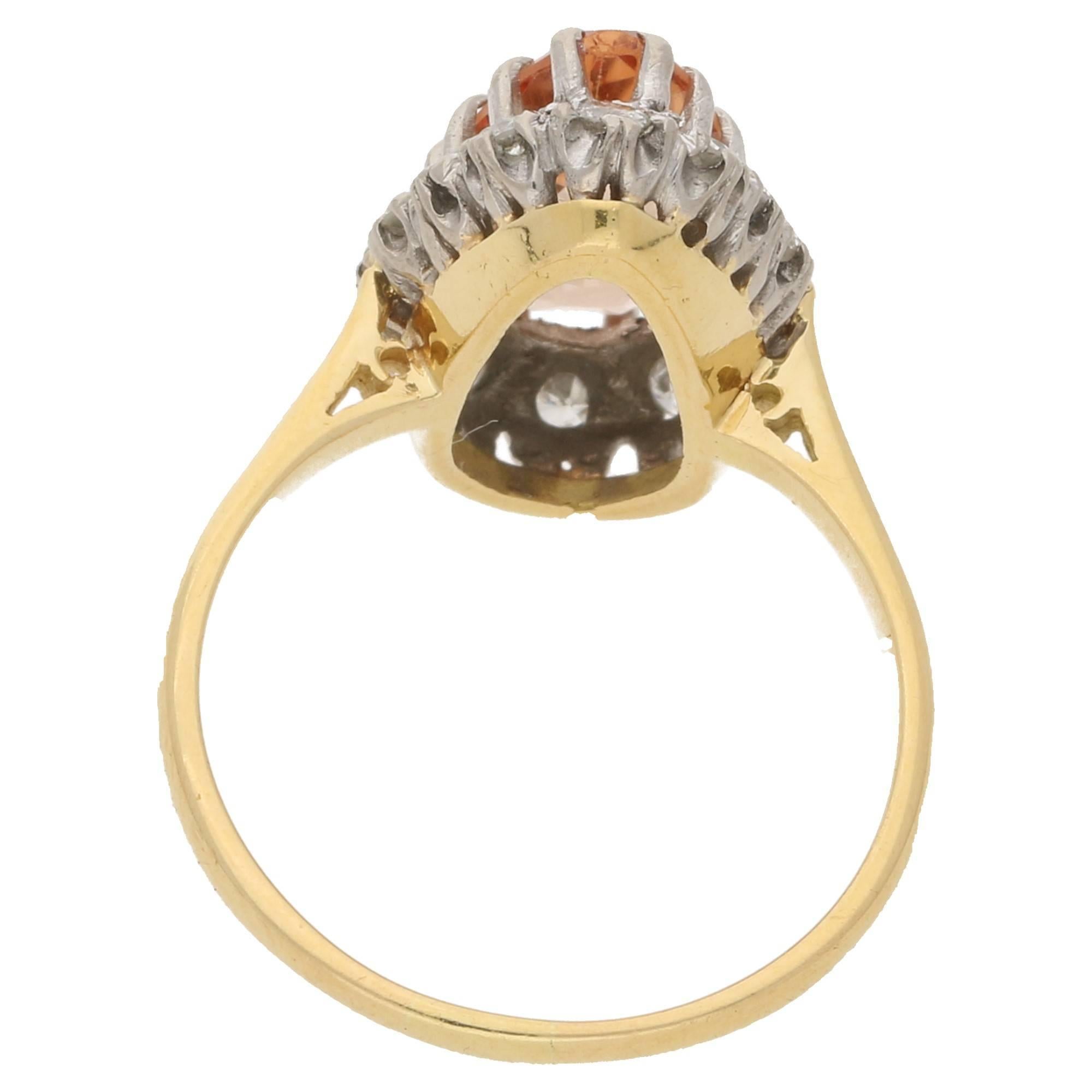 peach topaz ring