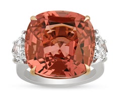 Peach Tourmaline Ring, 19.74 Carats