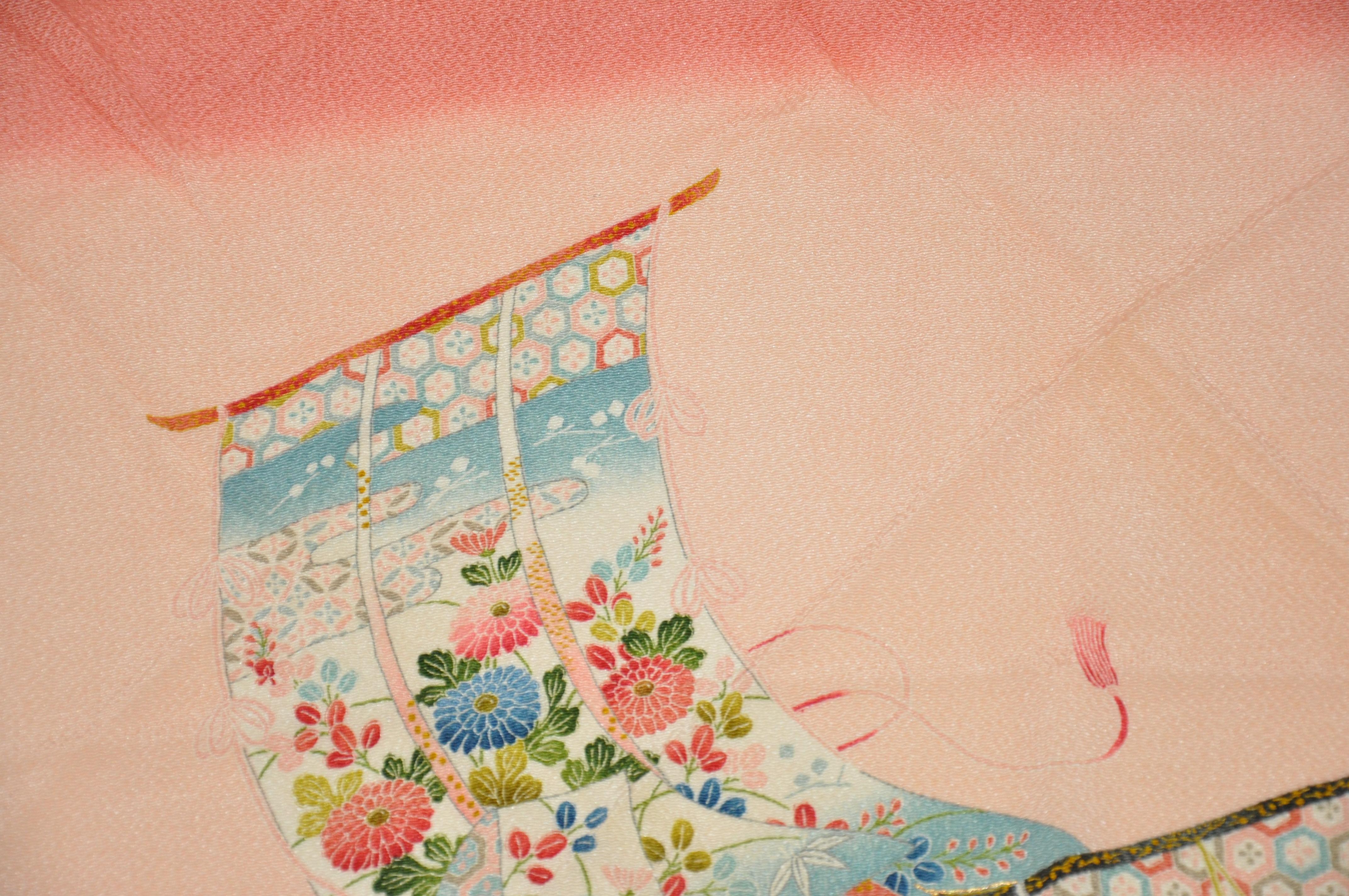 vintage japanese silk scarf