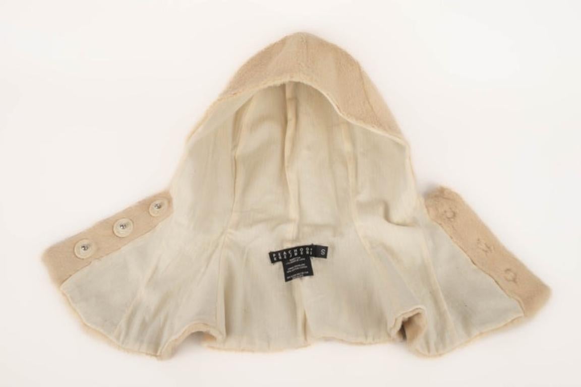 Donna Peachoo + Krejberg Cappuccio coniglio beige in vendita