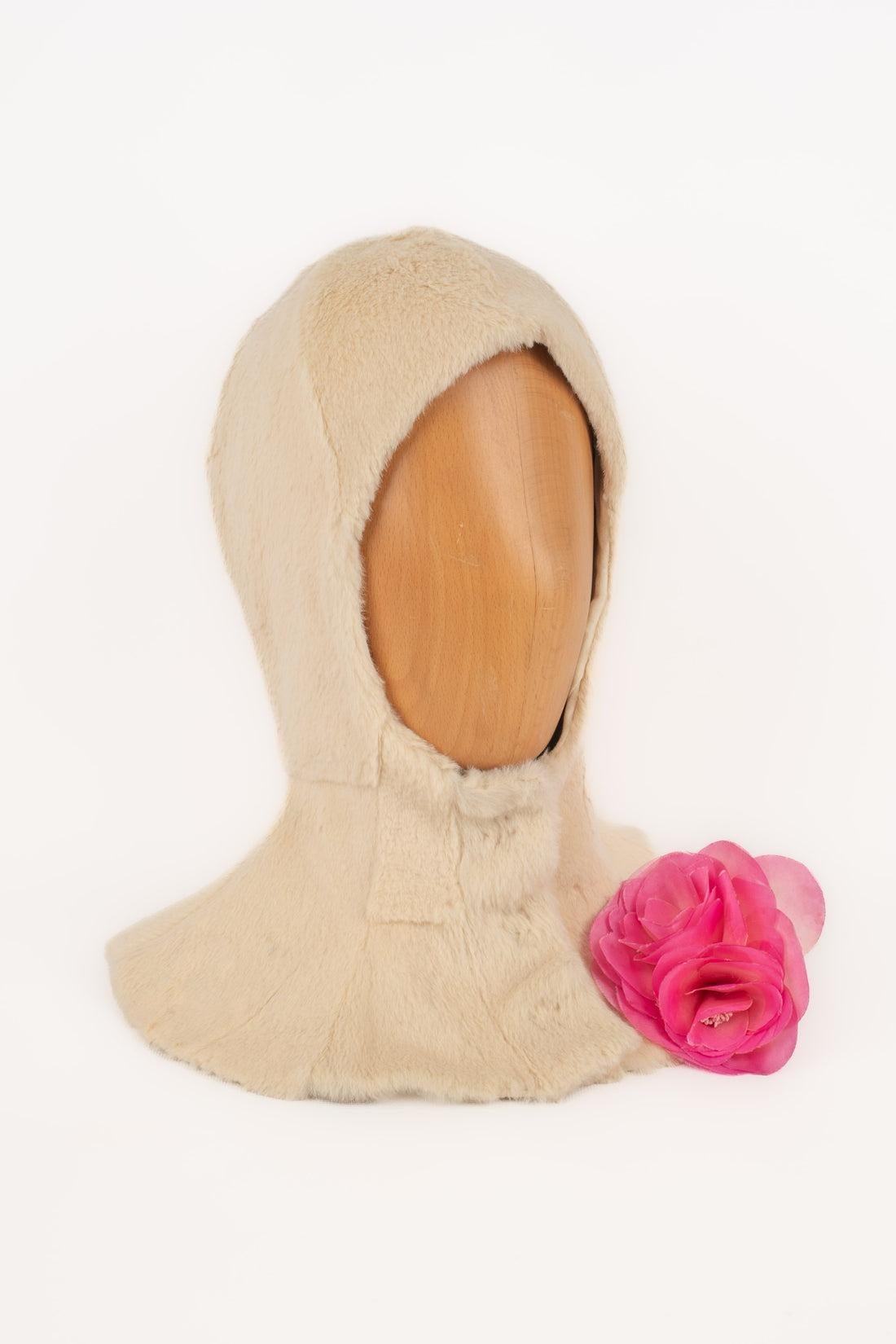 Peachoo + Krejberg Beige Rabbit Hood with a Cotton Lining 2