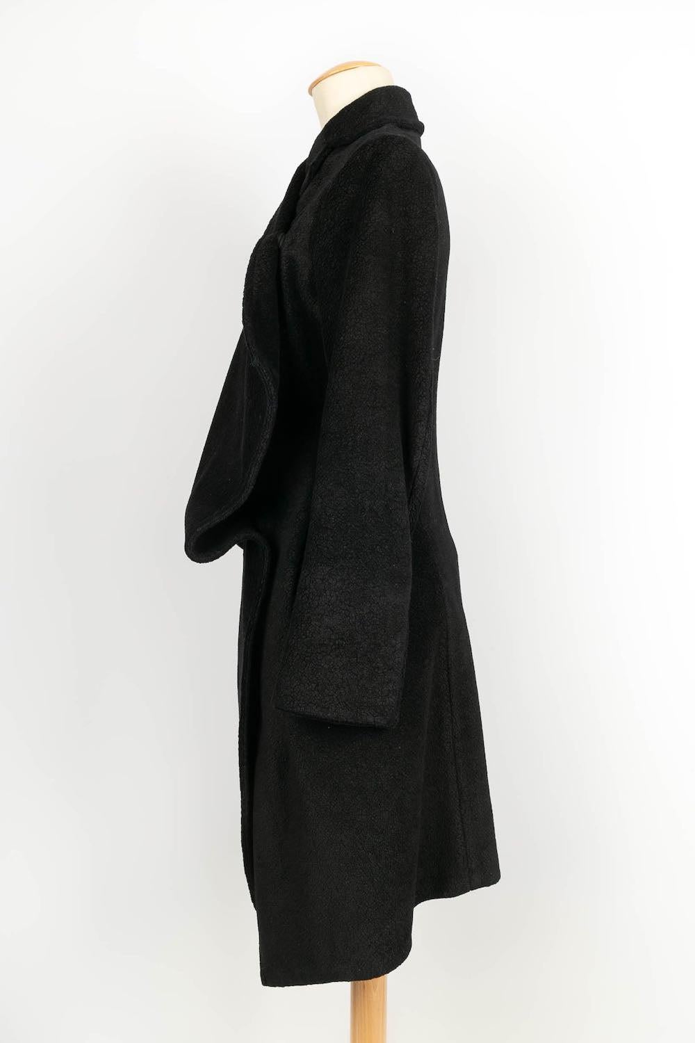 Peachoo + Krejberg Black Coat of Cotton In Excellent Condition For Sale In SAINT-OUEN-SUR-SEINE, FR