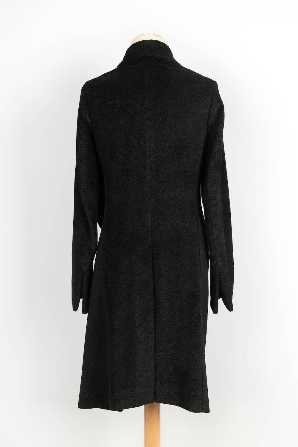 Women's Peachoo + Krejberg Black Coat of Cotton For Sale