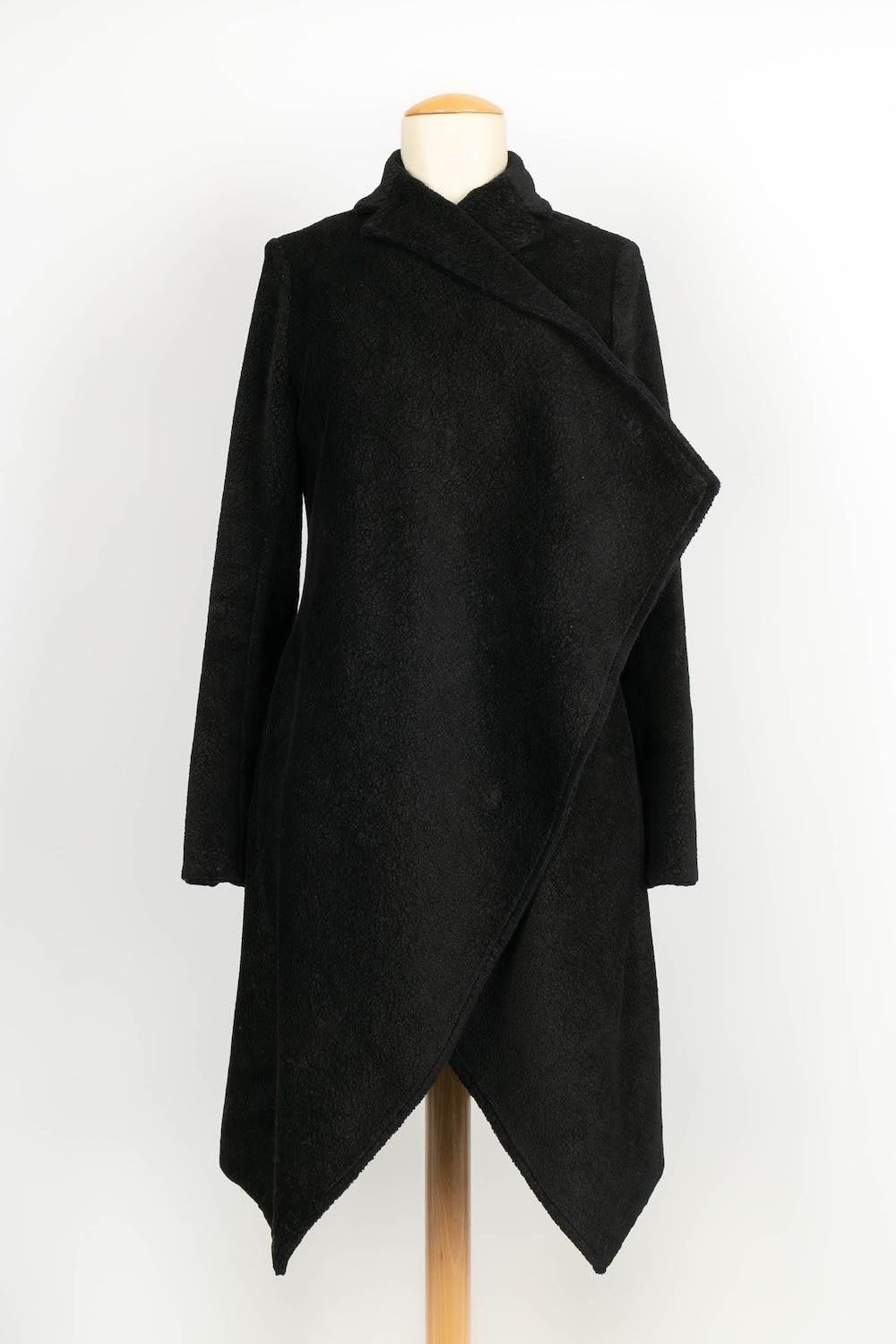 Peachoo + Krejberg Black Coat of Cotton For Sale 2