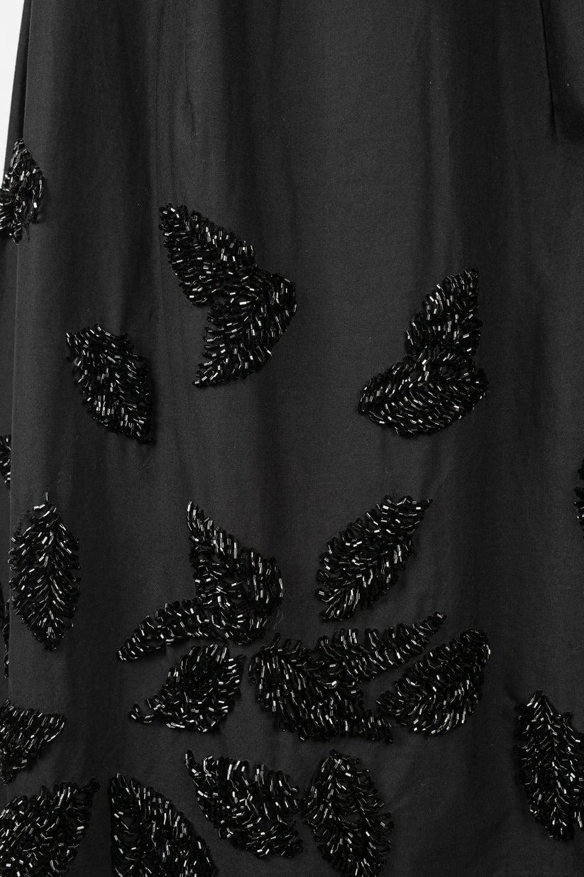 Peachoo + Krejberg Black Cotton Skirt For Sale 1