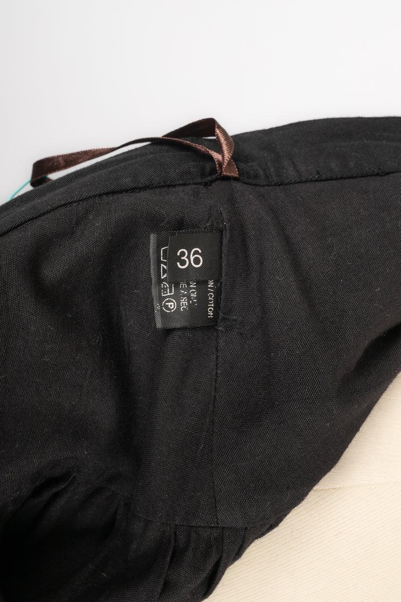 Peachoo + Krejberg Black Cotton Skirt For Sale 4