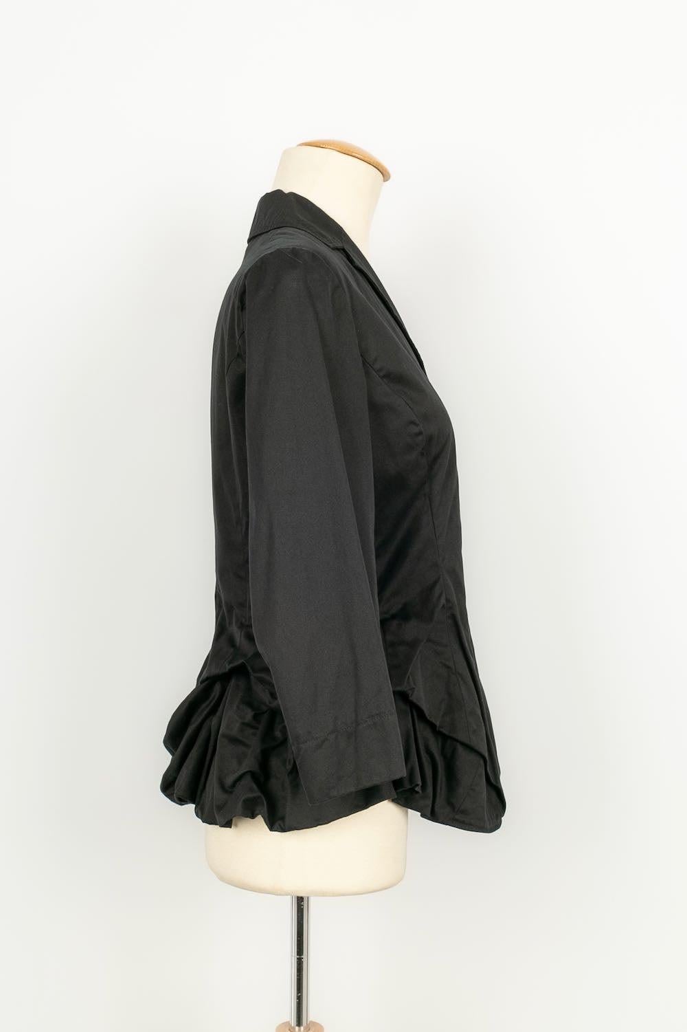 Women's Peachoo + Krejberg Black Top in Black Cotton Shirt For Sale