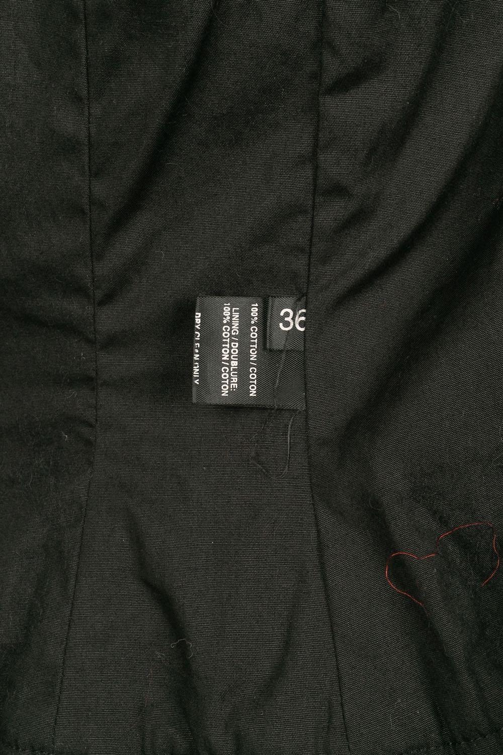 Peachoo + Krejberg Black Top in Black Cotton Shirt For Sale 3