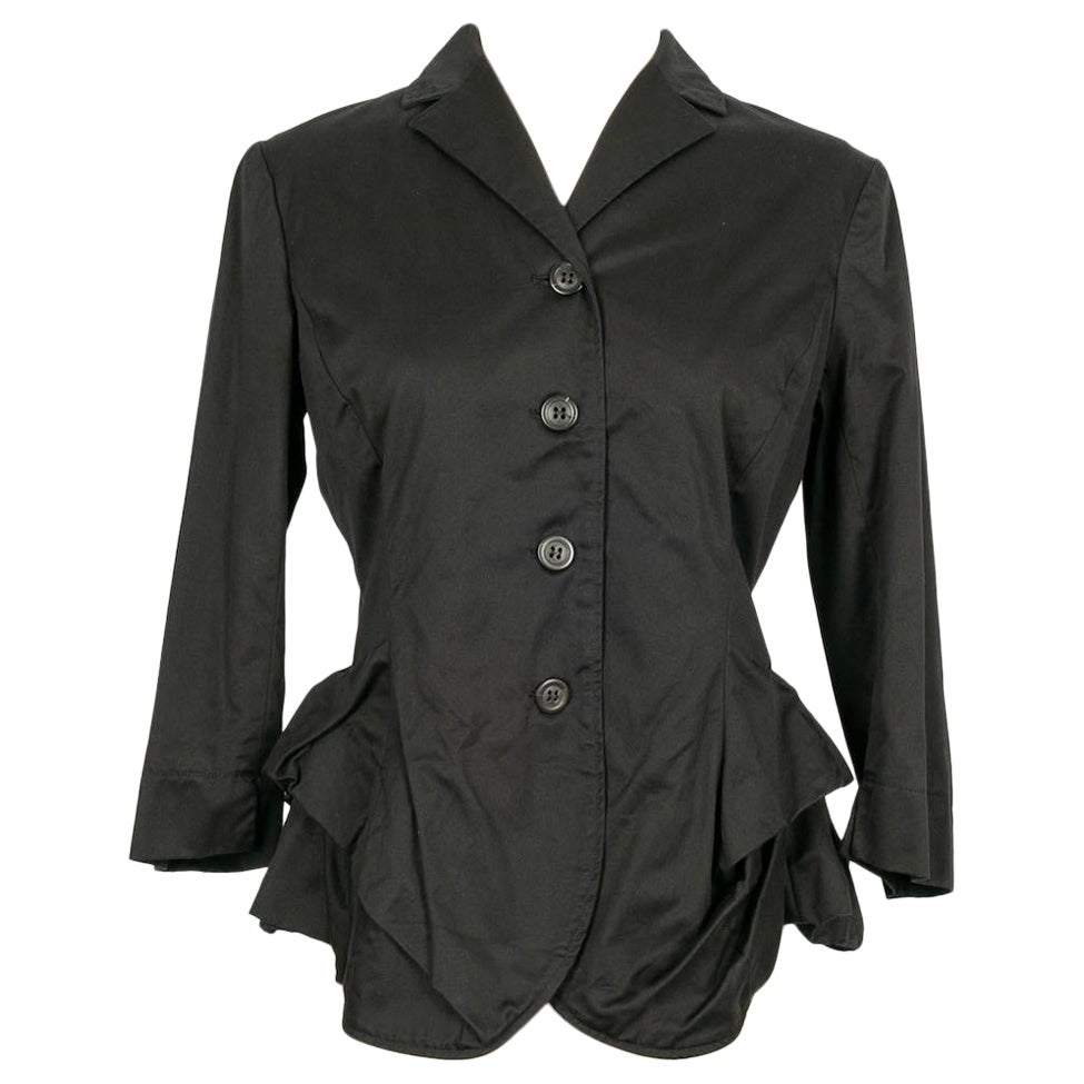 Peachoo + Krejberg Top nero in camicia di cotone nera