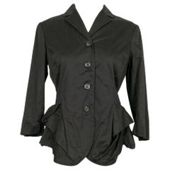 Peachoo + Krejberg Top nero in camicia di cotone nera