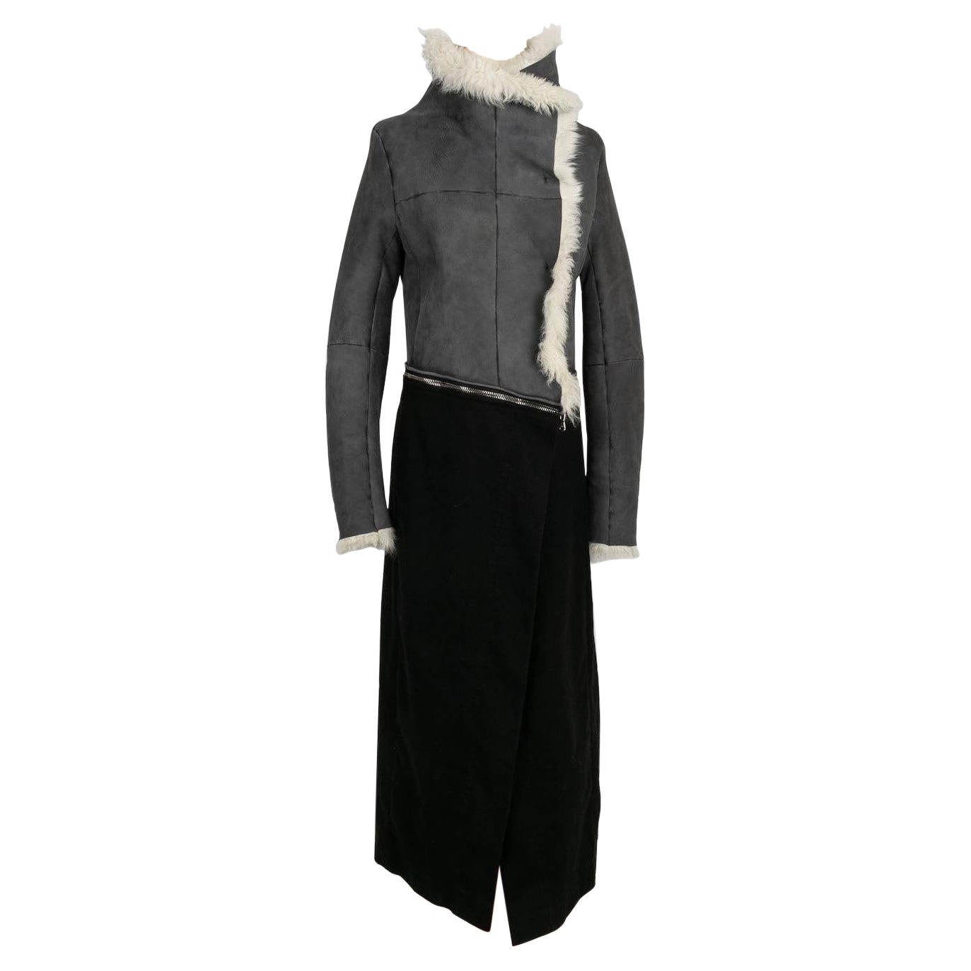 Manteau Peachoo + Krejberg en cuir et laine