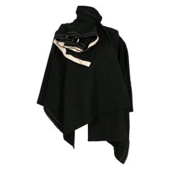 Peachoo + Krejberg Jacke aus schwarzer Wolle und beigefarbenem Segeltuch, 2008-2009