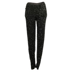Peachoo + Krejberg Legging Fully Embroidered with Black Beads