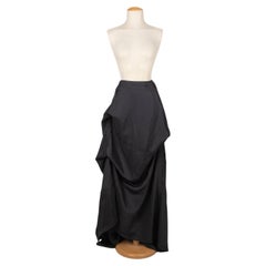 Peachoo + Krejberg Long Black Balloon Skirt
