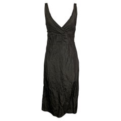 PEACHOO+KREJBERG Size S Black Wrinkled Viscose Tank Dress