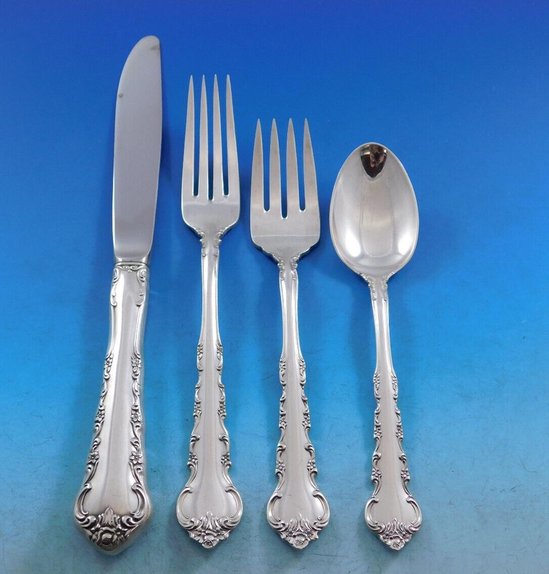 Peachtree Manor by Towle Sterling Silver Flatware Set for 8 Service 52 Pieces For Sale 2