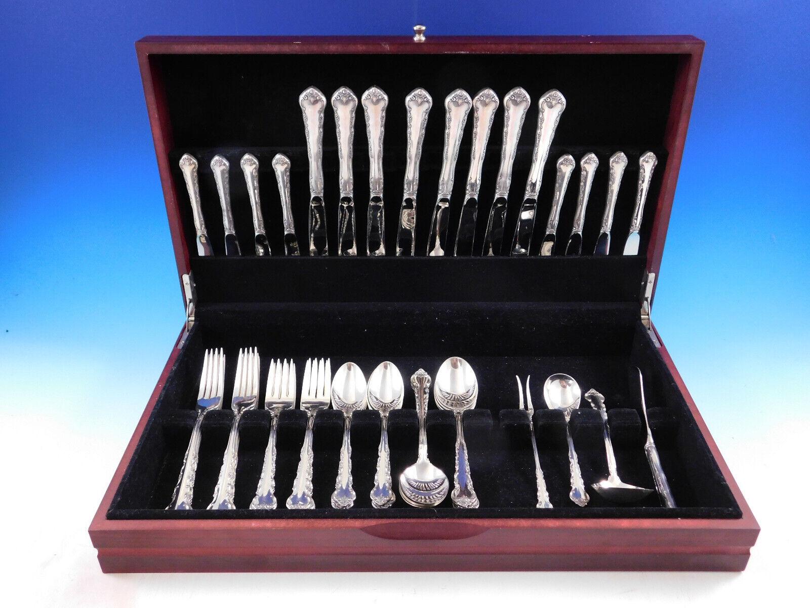 Peachtree Manor by Towle Sterling Silver Flatware Set for 8 Service 52 Pieces For Sale 3