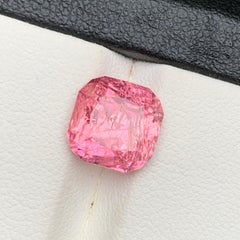 Peachy Baby Pink Natural Tourmaline 3.97 Ct Cushion Cut Loose Gemstone for Ring