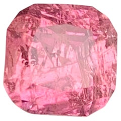 Peachy Baby Pink Natural Tourmaline 3.97 Ct Cushion Cut Loose Gemstone for Ring