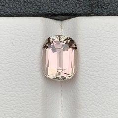 Peachy Beige Natural Tourmaline Ring Loose Gemstone 2.95 Ct Cushion Cut-Jewelry
