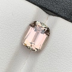 Peachy Beige Natural Tourmaline Ring Loose Gemstone 2.95 Ct Cushion Cut-Jewelry