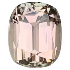 Peachy Beige Natural Tourmaline Ring Loose Gemstone 2.95 Ct Cushion Cut-Jewelry