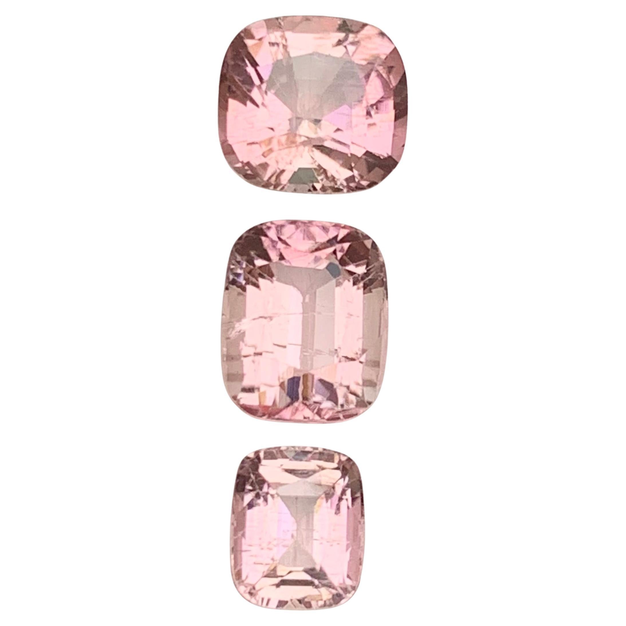 Peachy Hue Pink Natural Tourmaline Loose Gemstones 8.30 Ct Cushion Cut-Jewelry