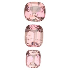 Peachy Hue Pink Natural Tourmaline Loose Gemstones 8.30 Ct Cushion Cut-Jewelry