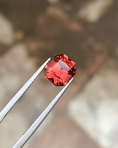 Peachy Orange Natural Tourmaline Gemstone 2.80 Carats Faceted Tourmaline Jewelry