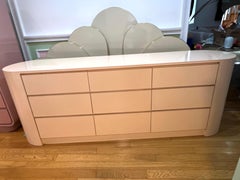 Peachy Pink 9 Drawers Dresser circa 1980