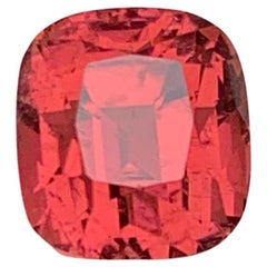 Anillo de turmalina natural rosa melocotón Piedra suelta 3.30 qt talla cojín-Joyería