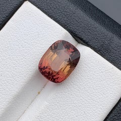 Peachy Pink Natural Tourmaline Ring Loose Gemstone 5.25 Ct Cushion Cut-Jewelry