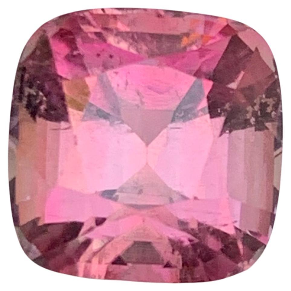 Peachy Pink Natural Tourmaline Ring Loose Gemstone 5.45 Ct Cushion Cut-Jewelry