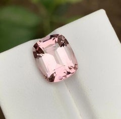 Peachy Pink Tourmaline 5.65 Ct Cushion Cut Natural Loose Gemstone for Jewelry