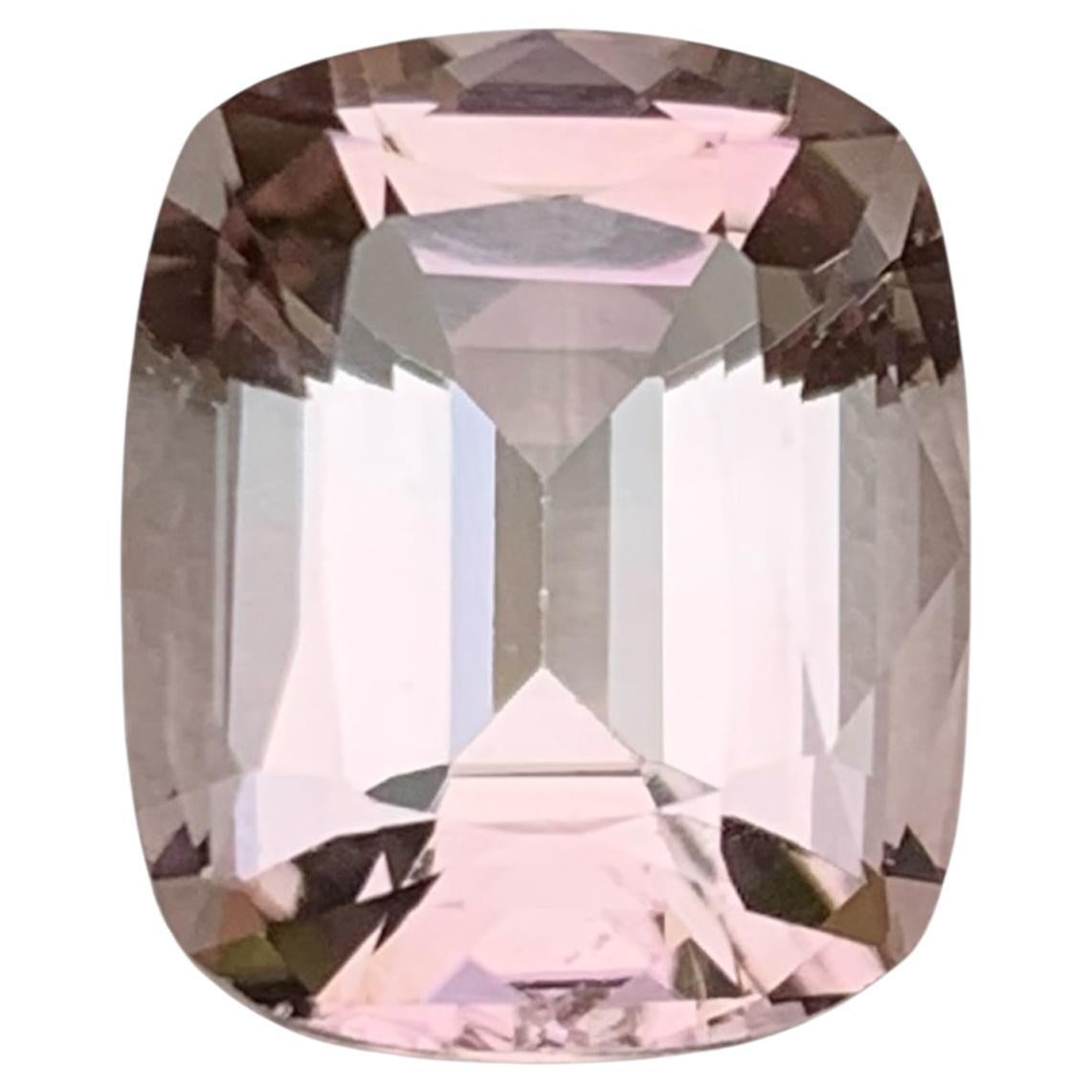 Peachy Pink Natural Tourmaline Ring Loose Gemstone 5.65 Ct Cushion Cut-Jewelry For Sale