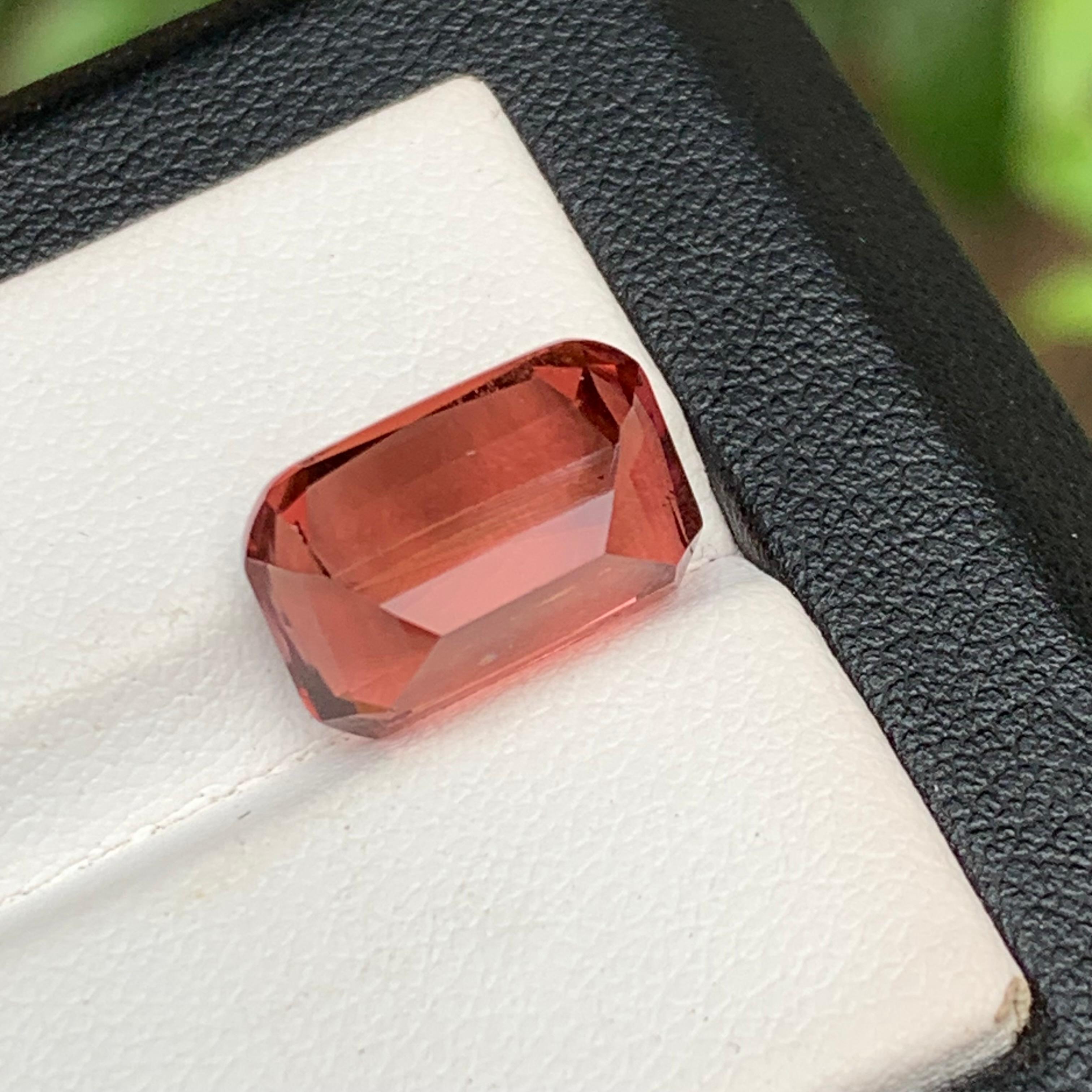 Bague en tourmaline naturelle rose pêche, pierre précieuse non sertie, taille coussin 7,05 carats Neuf - En vente à Peshawar, PK
