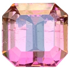 Peachy Pink Natürlicher Turmalin Ring, Anhänger Lose Edelstein 12,20 Ct Smaragdschliff