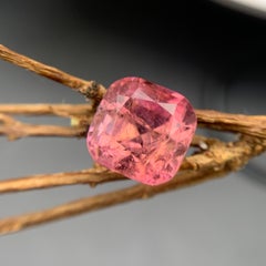 Peachy Pink Natural Tourmaline Ring, Pendant Loose Gemstone 5 Carat Cushion Cut