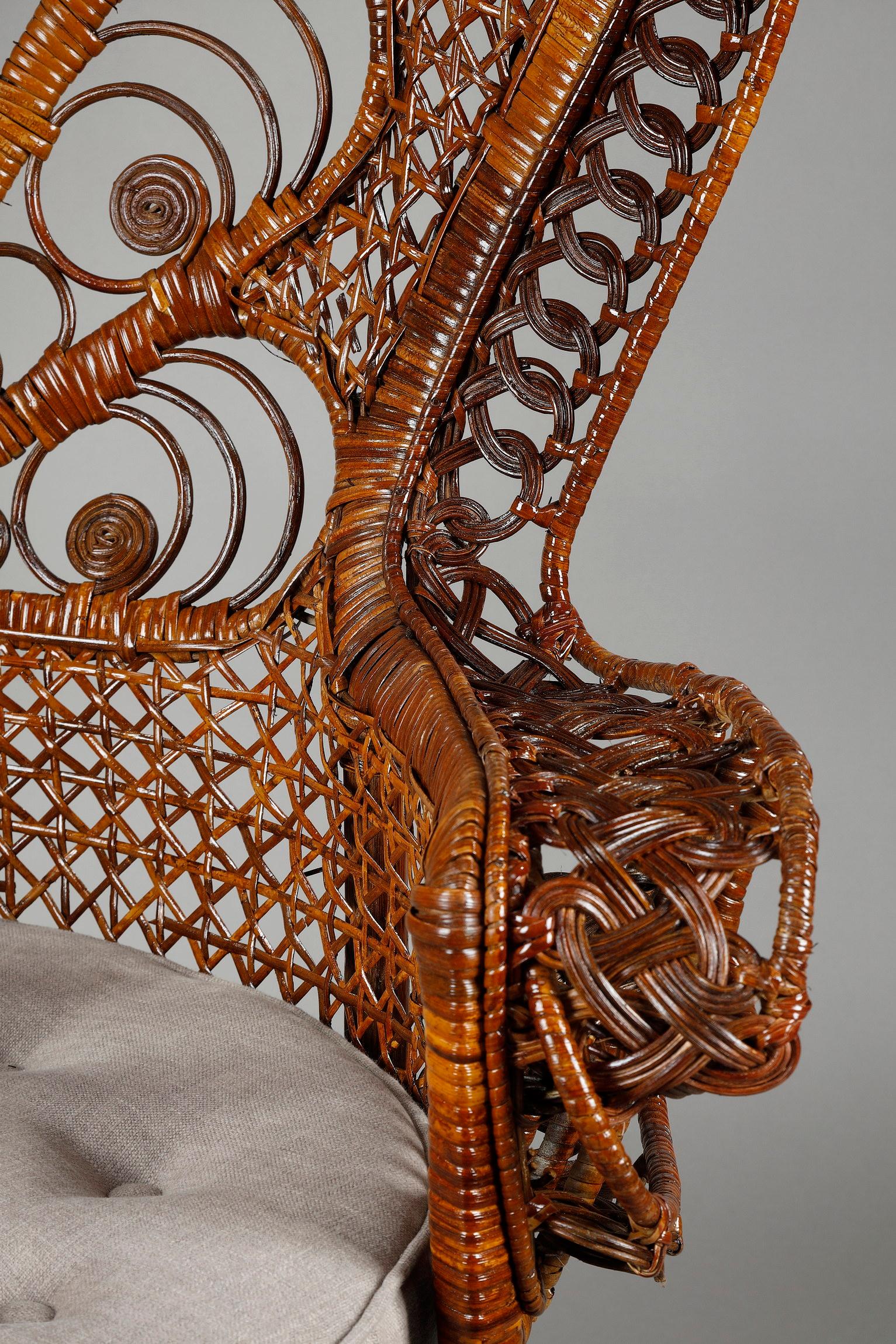 Peacock Armchair Made in Rattan 3