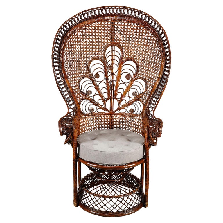 Peacock Armchair Made in Rattan at 1stDibs