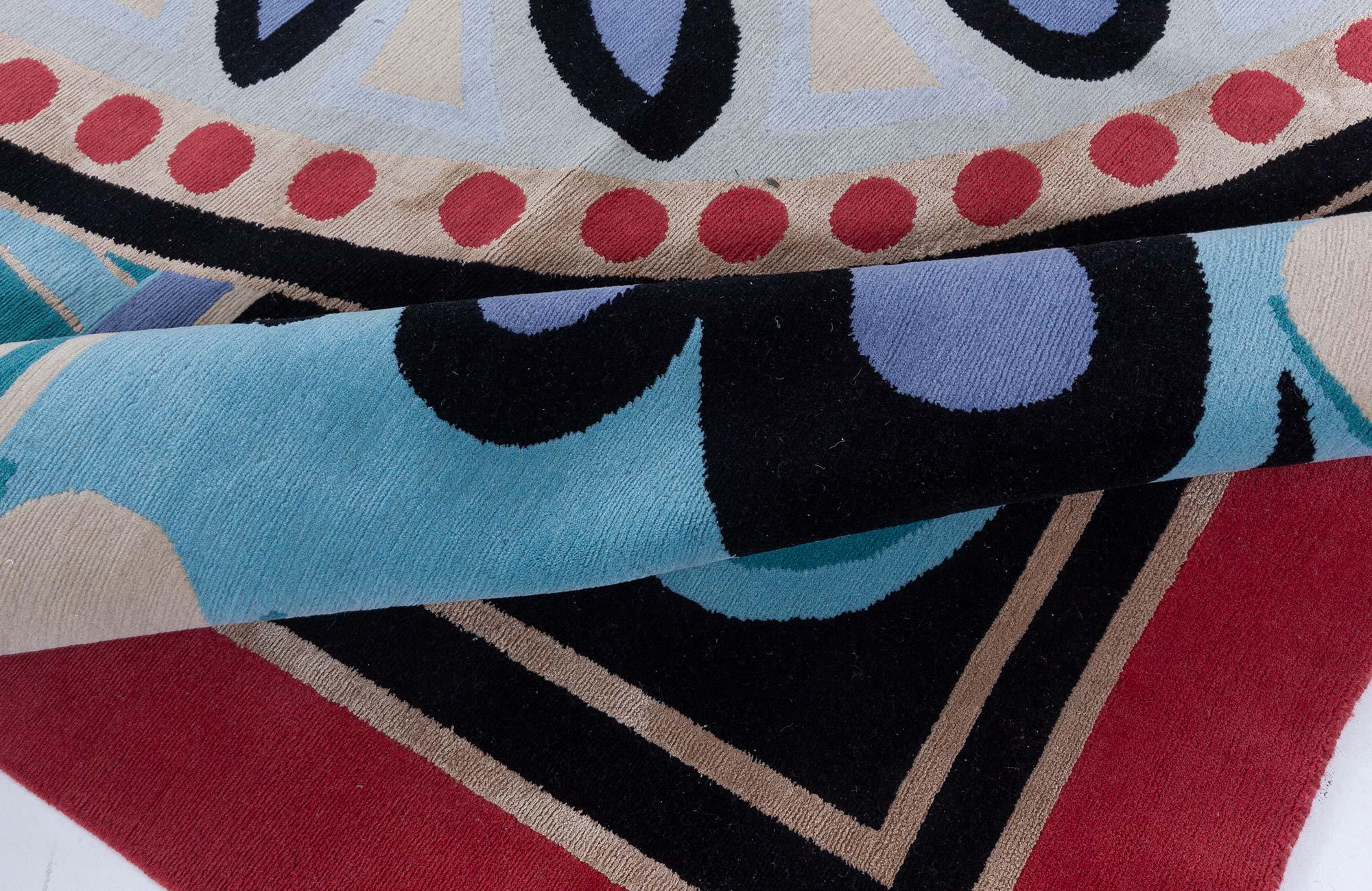 Lana Tappeto in lana ispirato al pavone Art Deco di Doris Leslie Blau in vendita
