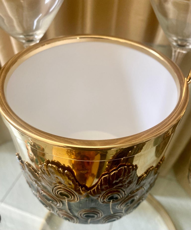 Peacock Barware Set of with Martini Glasses For Sale at 1stDibs