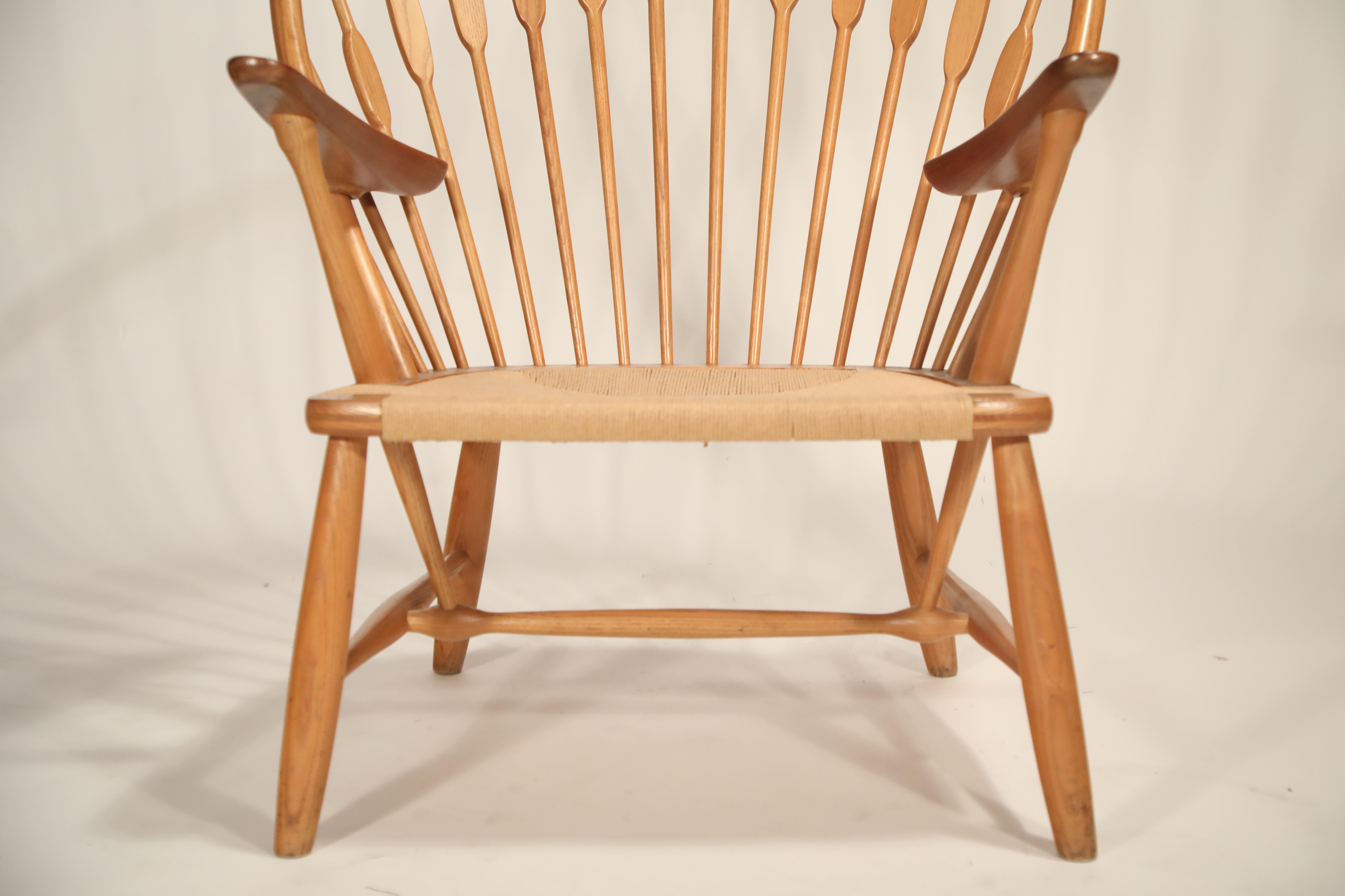 Peacock Chair by Hans Wegner for Johannes Hansen, 1960s Denmark, Signed 7