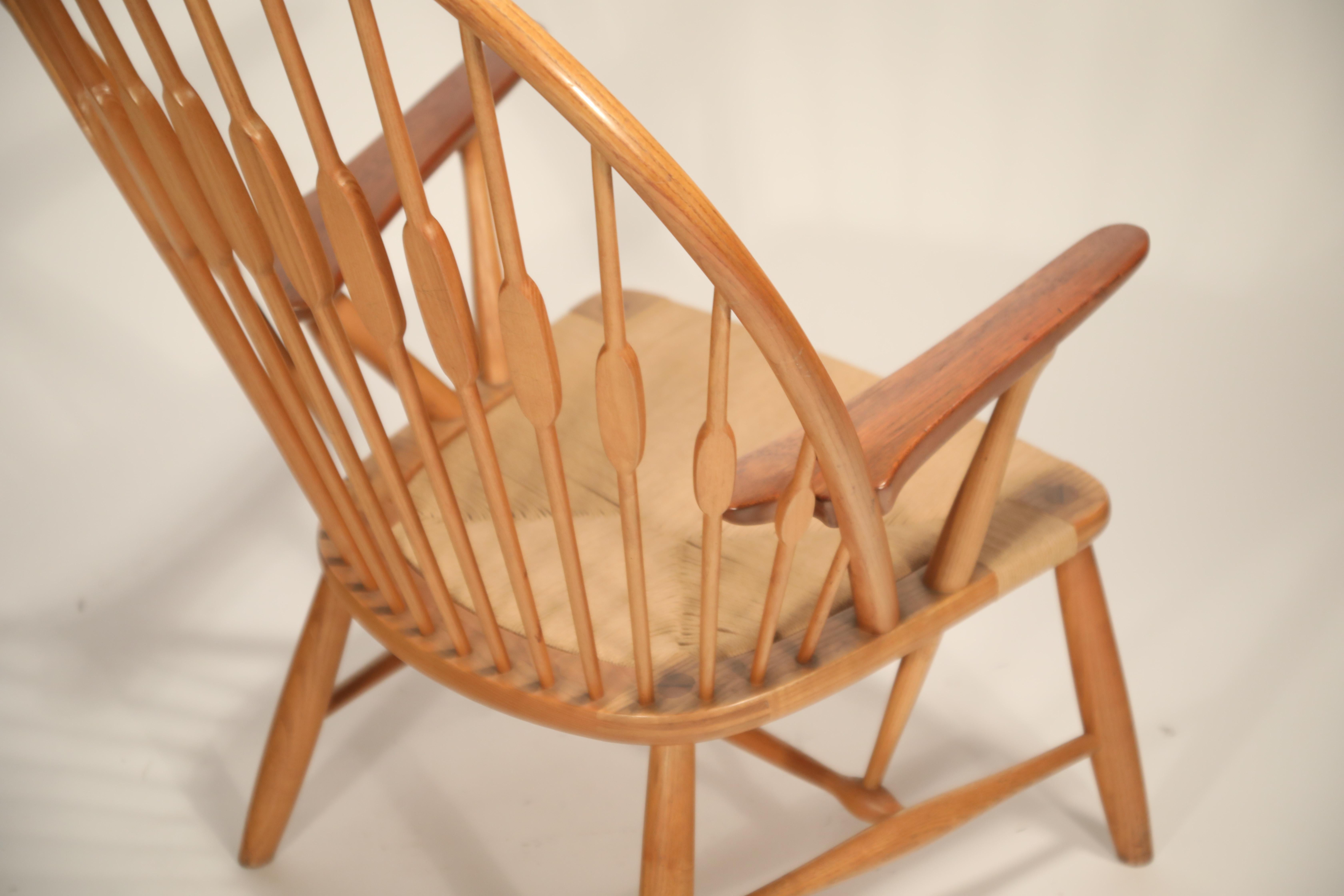 Peacock Chair by Hans Wegner for Johannes Hansen, 1960s Denmark, Signed 9