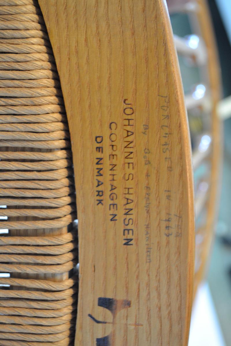 Pfauenstuhl von Hans Wegner für Johannes Hansen, Dänemark, 1947 im Angebot 3