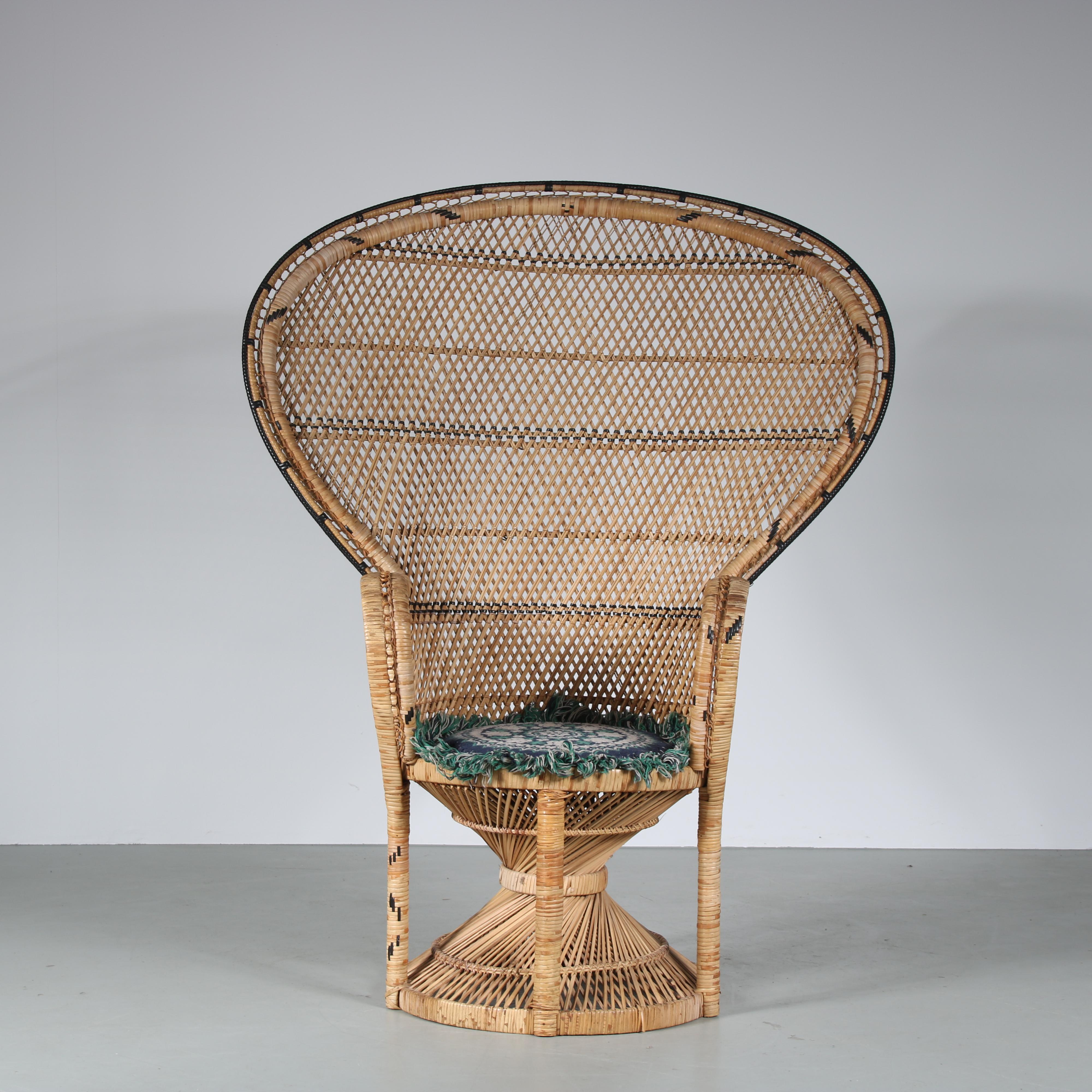Fabric “Peacock” Chair by Kok Maisonette from France, 1960