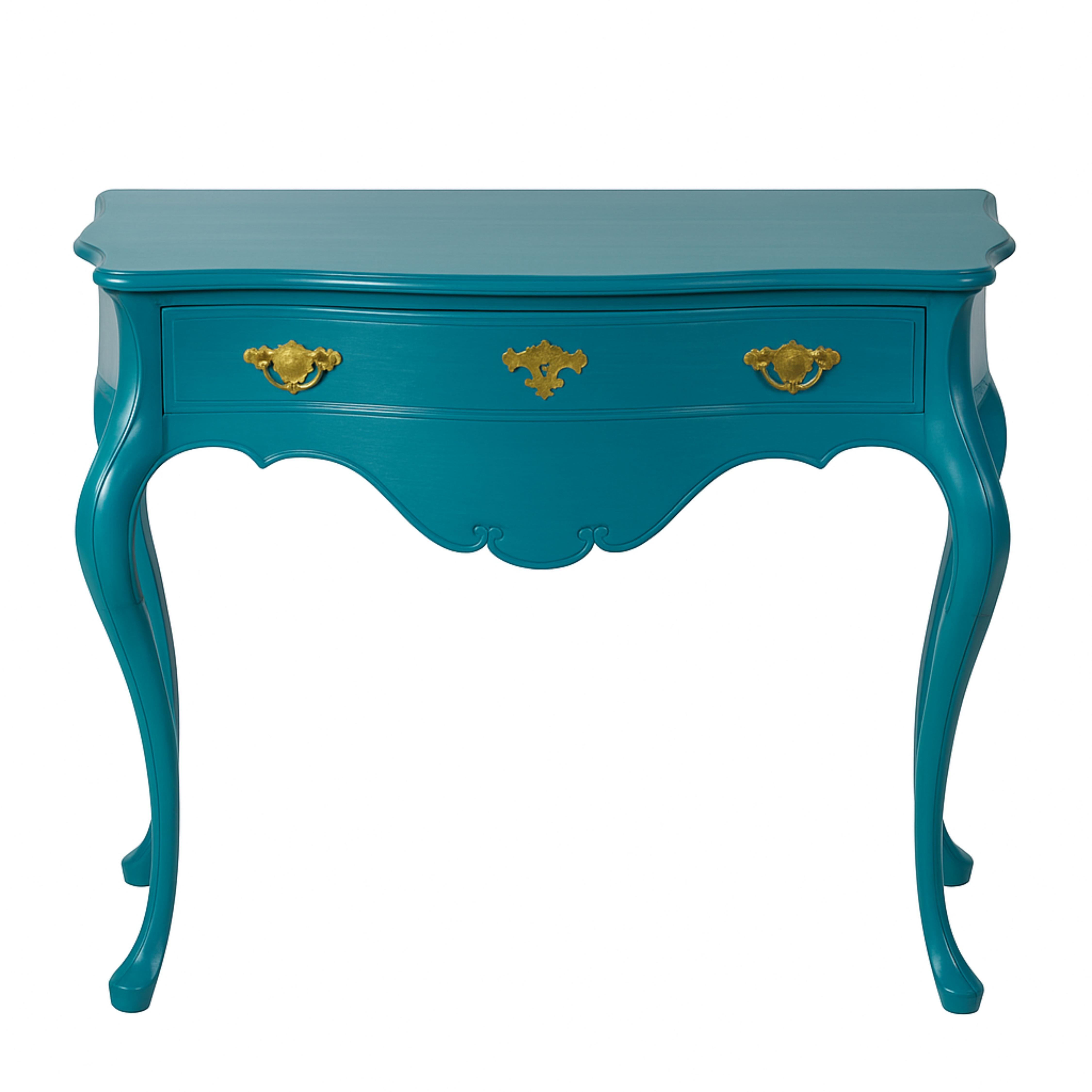 Peacock Color Baroque Styled Commode, 19th Century For Sale 5