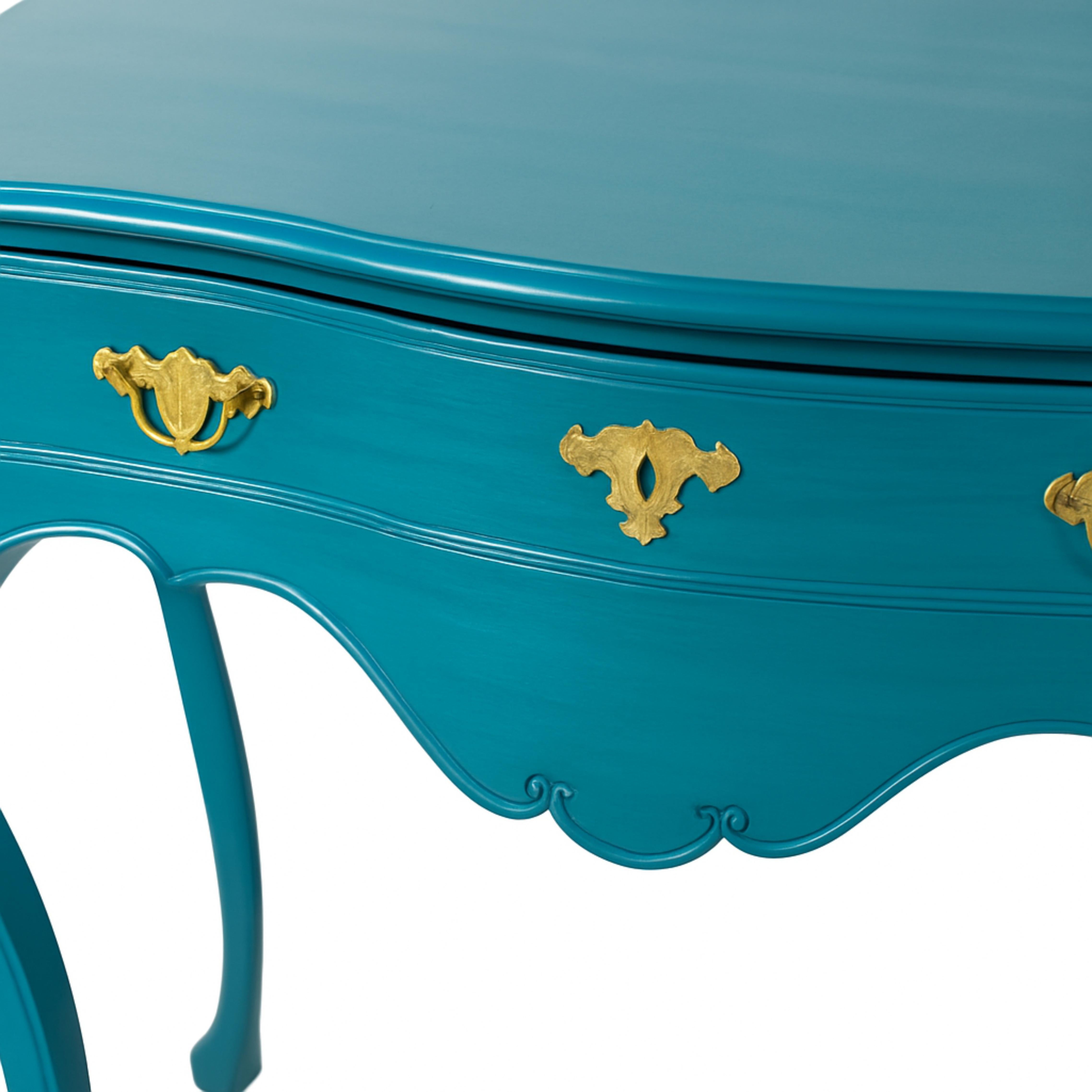 Portuguese Peacock Color Baroque Styled Commode, 19th Century For Sale