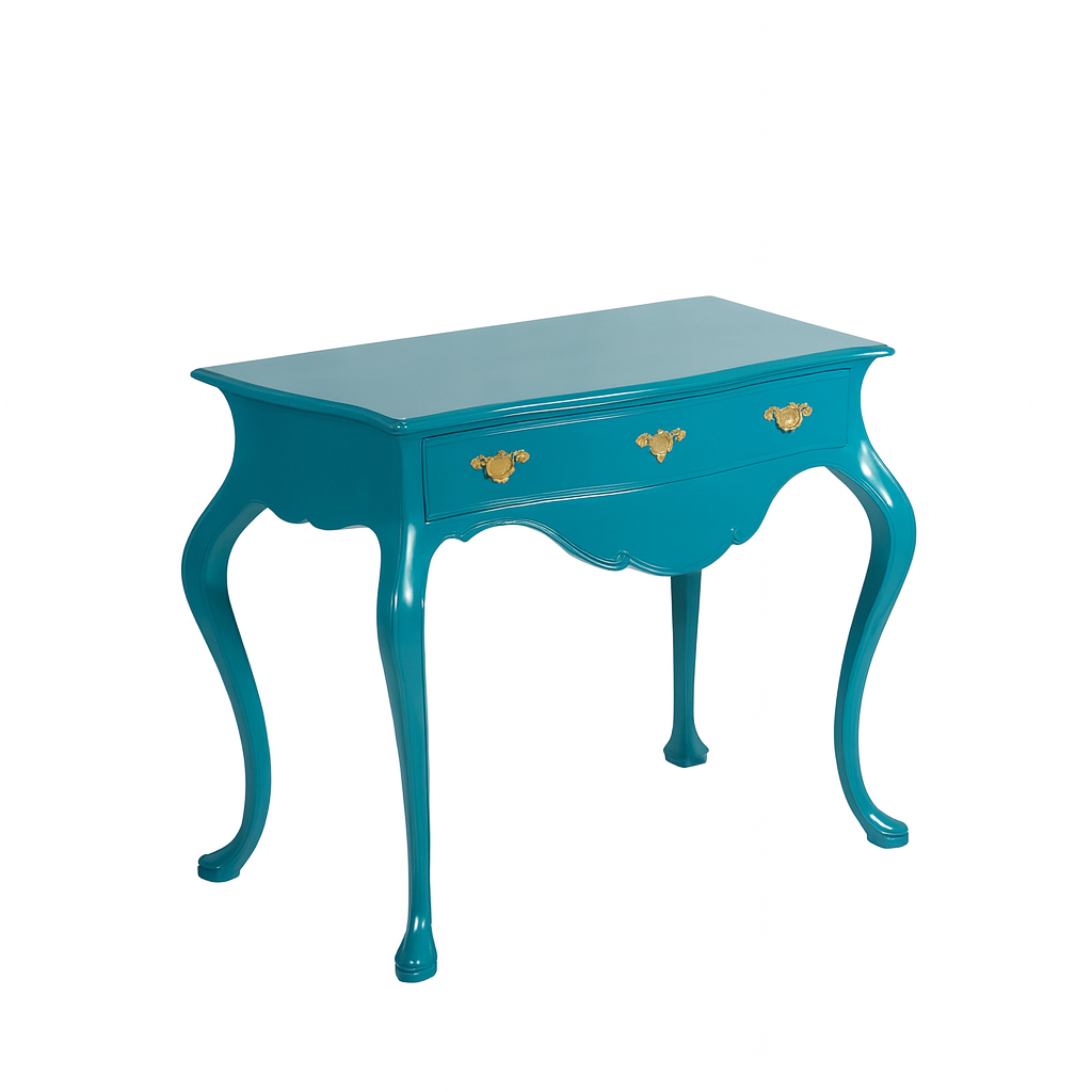 Peacock Color Baroque Styled Commode, 19th Century For Sale 1